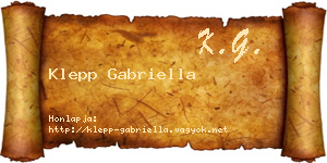 Klepp Gabriella névjegykártya